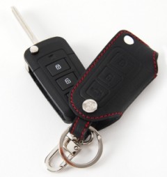 Bao da chìa khóa chỉ đỏ cho xe Hyundai